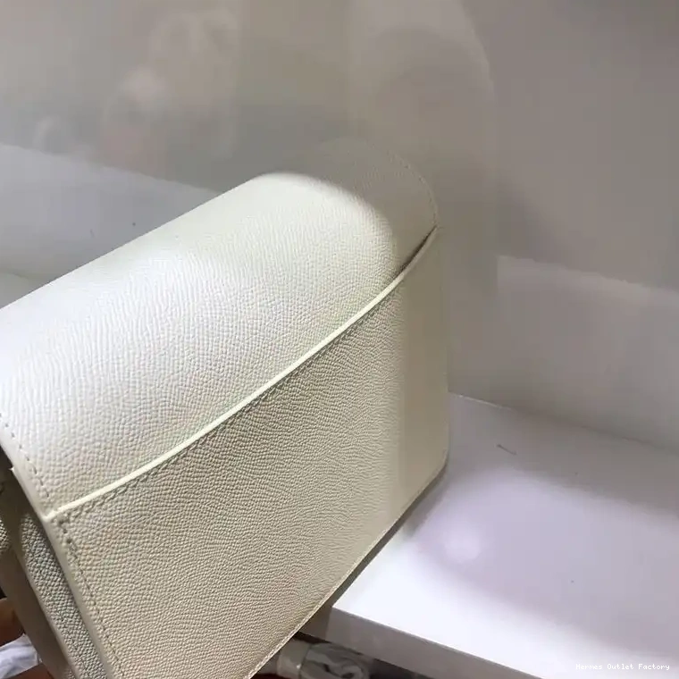 Affordable Leather Palladium Epsom Hermes Hardware In Bag White Roulis 0417